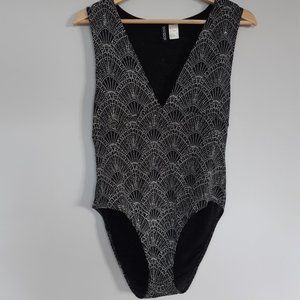 Glittery art deco body suit